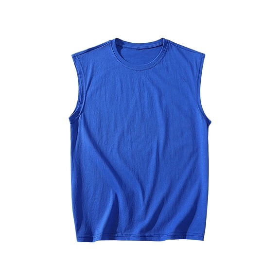 Generic Men's Tank Tops Sleeveless Cut Off Shirt Stretch Cotton Muscle Breathable Classic Tops