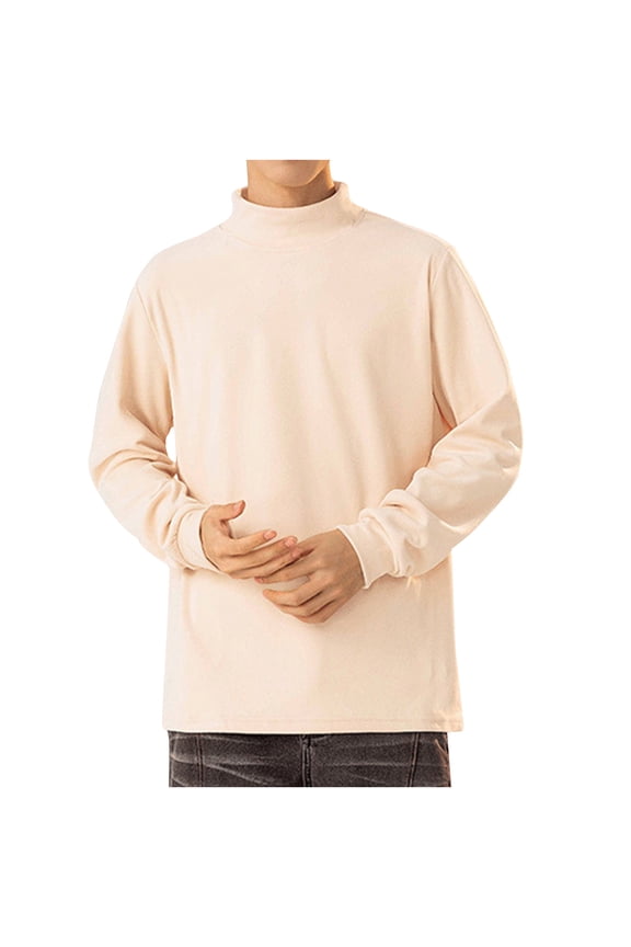 Men's Thermal Mock Turtleneck Shirts Thermal Long Sleeve Tops Basic Slim Golf Pullover Undershirt Sweaters