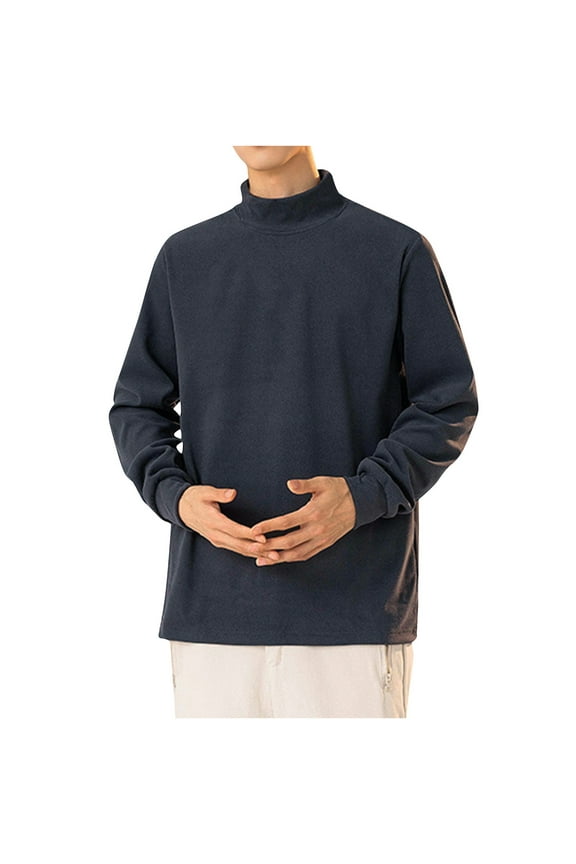 Men's Thermal Mock Turtleneck Shirts Thermal Long Sleeve Tops Basic Slim Golf Pullover Undershirt Sweaters