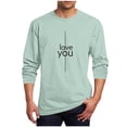 thumbnail image 1 of Generic Men's Trendy Valentines Day T-Shirt Cute Love Heart Graphic Basic Sweater Funny Crew Neck Muscle Pullover Tops, 1 of 4