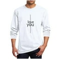thumbnail image 1 of Generic Men's Trendy Valentines Day T-Shirt Cute Love Heart Graphic Basic Sweater Funny Crew Neck Muscle Pullover Tops, 1 of 4