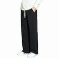 thumbnail image 1 of Generic Mens Baggy Fleece Sweatpants Straight Leg Drawstring Elastic Waist Joggers Casual Loose Athletic Pants with Pockets, 1 of 6