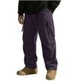 thumbnail image 1 of Generic Mens Cargo Work Pants Elastic Waist Hiking Pants Plus Size Athletic Joggers Outdoor Tactical Pant with Multi Pockets, 1 of 2