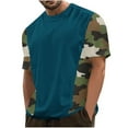 thumbnail image 1 of Generic Mens Casual Camouflage Short Sleeve Shirt Summer Crew Neck Loose Fit T-Shirt Colorblock Sport Breathable Shirts, 1 of 4