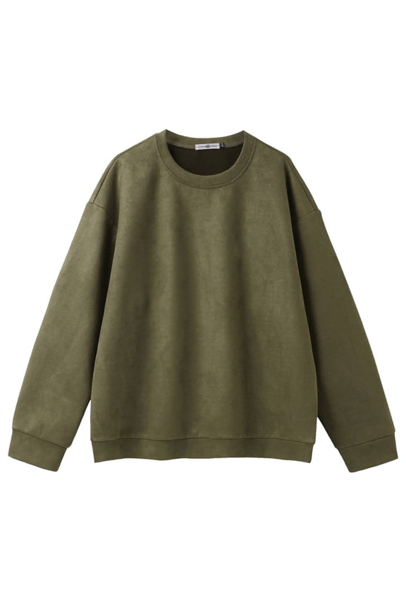 Mens Crewneck Sweatshirts Casual Loose Long Sleeve Crewneck Sweatshirts Regular Fit Solid Pullvoer Loose Fit Clothing