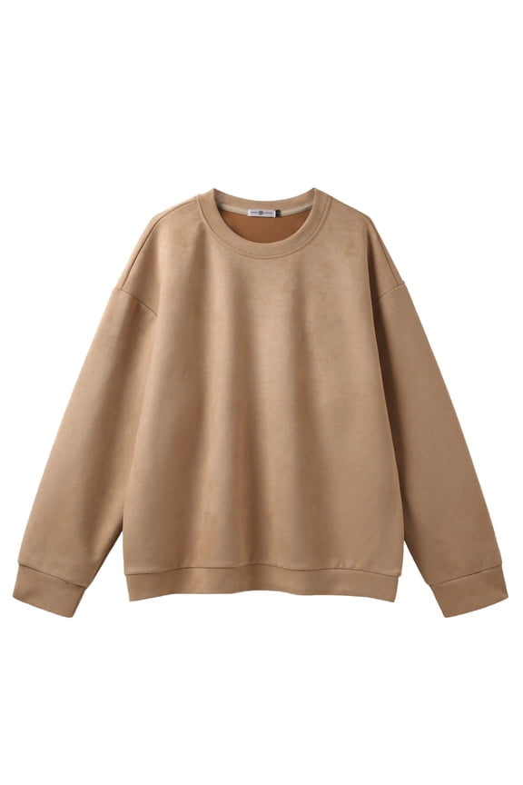 Mens Crewneck Sweatshirts Casual Loose Long Sleeve Crewneck Sweatshirts Regular Fit Solid Pullvoer Loose Fit Clothing