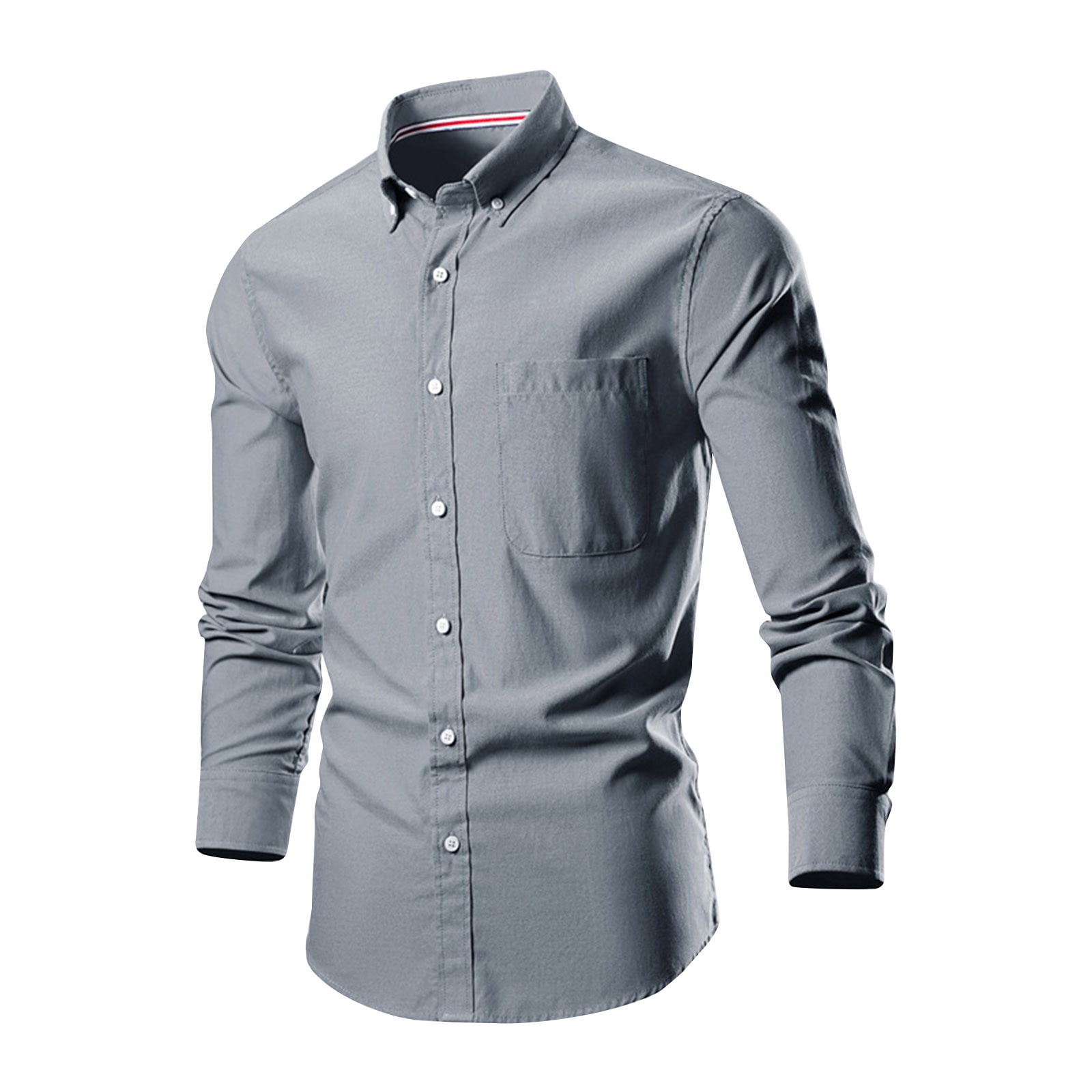 Generic Mens Dress Shirts Long Sleeve Button Down Shirt Casual Slim Fit ...