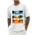 thumbnail image 1 of Generic Mens Hawaiian Printed T-Shirts Short Sleeve Summer Casual Shirt Palm Tree Graphic Loose Summer Beach Pullover Tees, 1 of 4