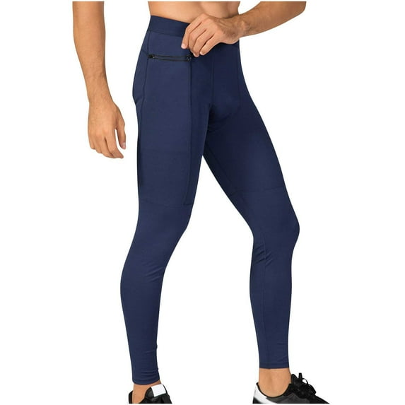 Generic Mens Leggings for Sports Men's Active Yoga Leggings Pants Running Dance Tights Cycling Workout Pants Quick Dry