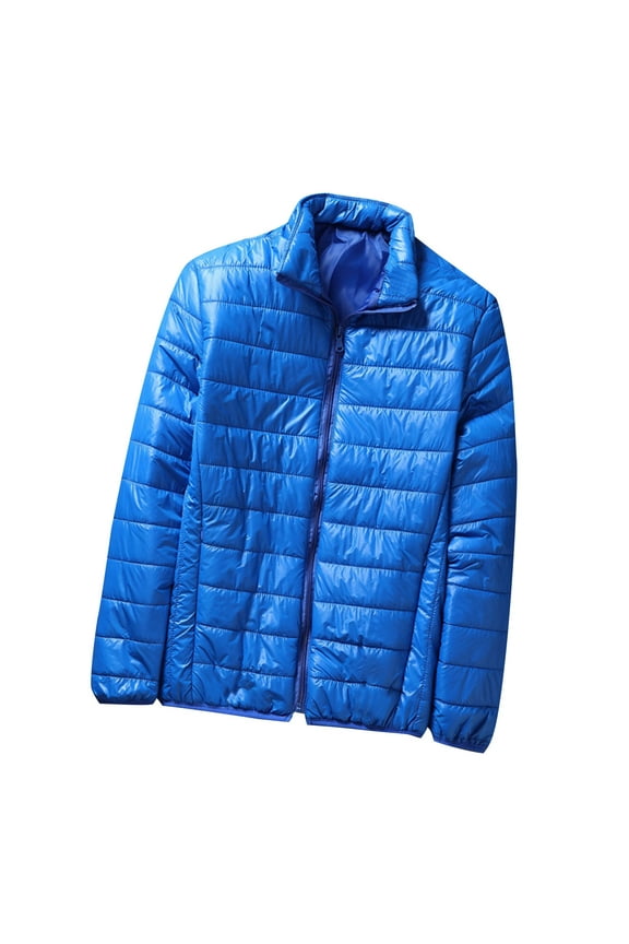 Mens Lightweight Down Jacket Shiny Packable Puffer Jacket Warm Insulated Padded Bubble Winter Coats Outwear with Hood