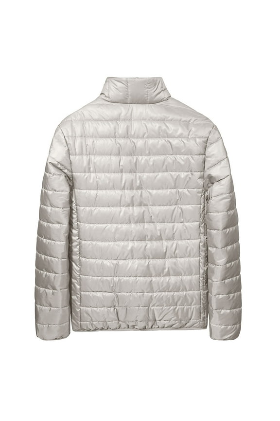 Mens Lightweight Down Jacket Shiny Packable Puffer Jacket Warm Insulated Padded Bubble Winter Coats Outwear with Hood