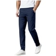 thumbnail image 1 of Generic Mens Linen Cargo Pants Lightweight Elastic Waist Drawstring Casual Loose Summer Beach Yoga Pants with Pockets, 1 of 7