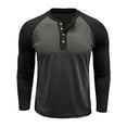 thumbnail image 1 of Generic Mens Long Sleeve Henley Shirts Casual Button Basic Slim Fit T-Shirts Classic Cotton Tees Stylish Pullover Tops, 1 of 5