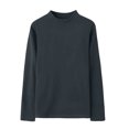 thumbnail image 1 of Generic Mens Long Sleeve Thermal Tops Fleece Lined Mock Neck Base Layer Undershirt Lightweight Athletic Tee Shirts, 1 of 4