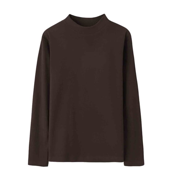 Generic Mens Long Sleeve Thermal Tops Fleece Lined Mock Neck Base Layer Undershirt Lightweight Athletic Tee Shirts