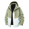 thumbnail image 1 of Generic Mens Outdoor Versatile Patchwork Jackets Hooded Windbreaker Waterproof Windproof Outwear Lightweight Couple Coat, 1 of 7