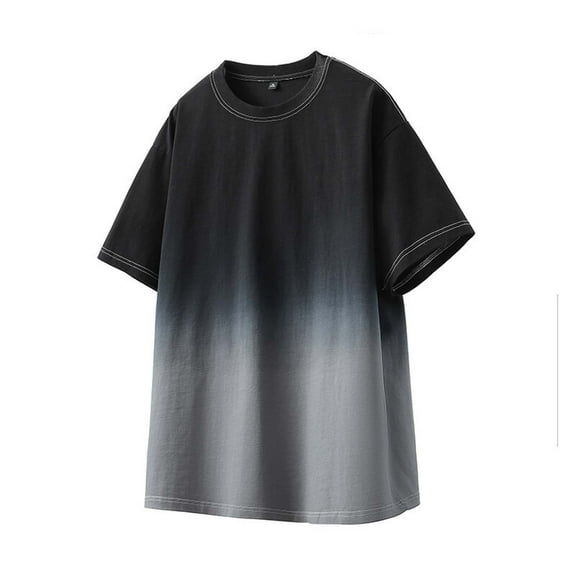 Generic Mens Oversized Washed T Shirts Gradient Vintage Loose Fit Short Sleeve Baggy Shirts Pump Covers Gym Tops