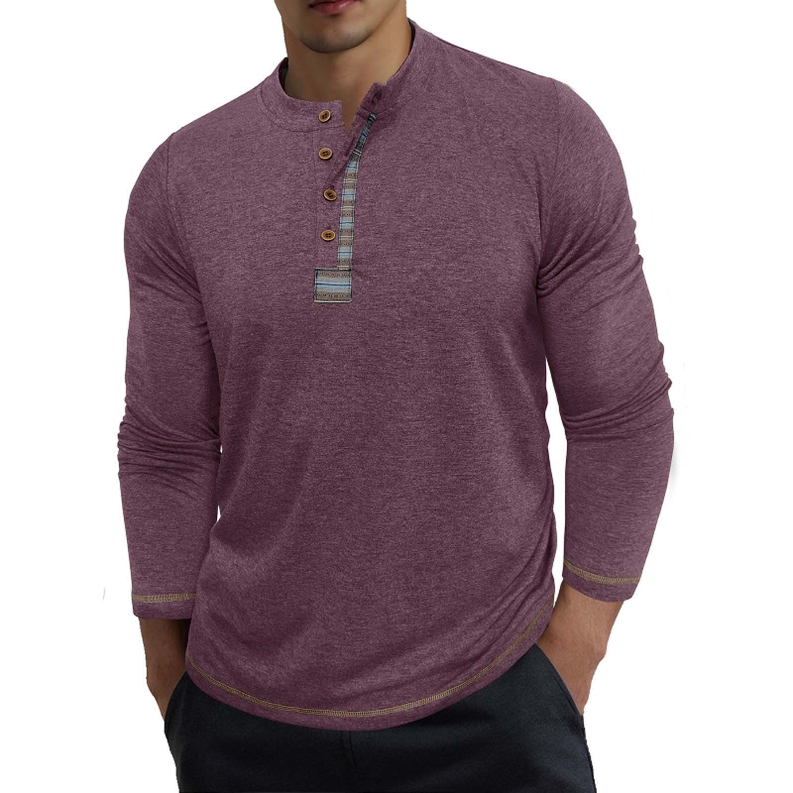 Generic Mens Shirts Long Sleeve Casual Classic Henley Cotton T Shirts Generic Mens Shirts Long Sleeve Casual Classic Henley Cotton T Shirts