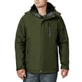 thumbnail image 1 of Generic Mens Ski Jacket Windproof Winter Coat with Hood Jackets for Men Green Outdoor Clothes XXL, 1 of 10