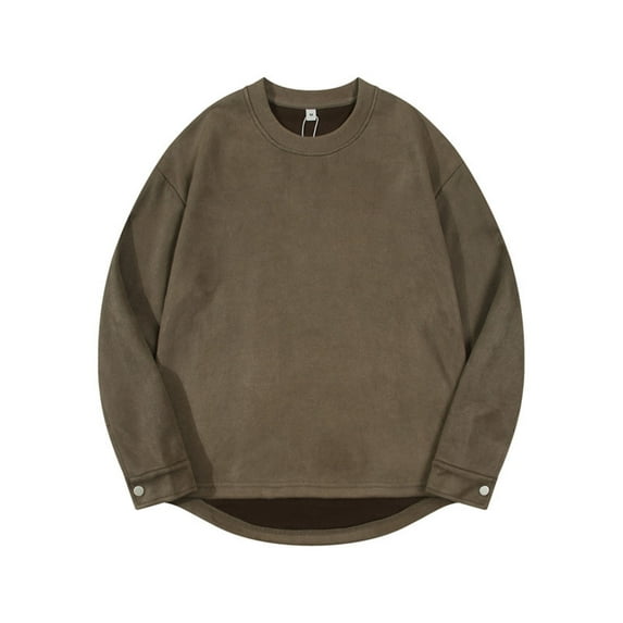 Generic Mens Oversized Sweatshirt Crewneck Casual Athletic Pullover Outdoor Daily Plain Basic Classic Long Sleeve Shirts