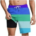 thumbnail image 1 of Generic Mens Swim Trunks Swim Shorts Quick Dry 5 inch Inseam Beach Shorts with Compression Liner and Pocket, 1 of 5