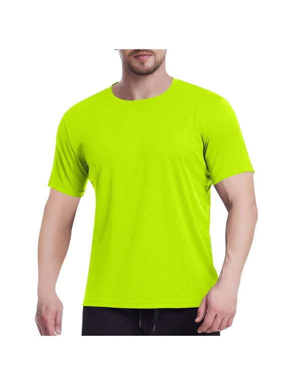 Mens T-Shirts Cotton Plain Summer Tshirt Crewneck Short Sleeve Casual Tee Shirt for Men