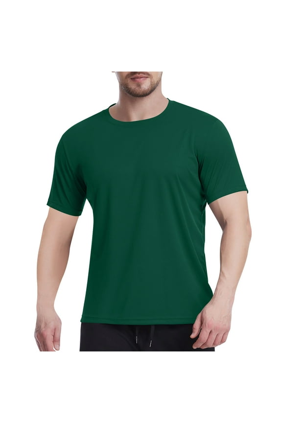 Mens T-Shirts Cotton Plain Summer Tshirt Crewneck Short Sleeve Casual Tee Shirt for Men