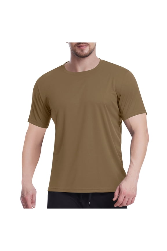 Mens T-Shirts Cotton Plain Summer Tshirt Crewneck Short Sleeve Casual Tee Shirt for Men