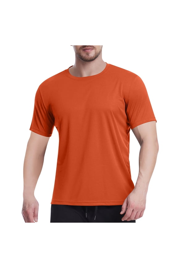 Mens T-Shirts Cotton Plain Summer Tshirt Crewneck Short Sleeve Casual Tee Shirt for Men