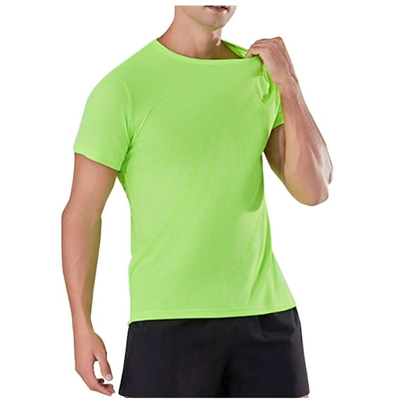 Generic Mens T-Shirts Short Sleeve UPF 50+ Lightweight Moisture Wicking Cooling Casual Crew Neck Basic Tee Shirts