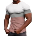 thumbnail image 1 of Generic Mens Waffle Muscle T Shirt Ribbed Crewneck Slim Fit Shirt Casual Stretch Color Block Short Sleeve Tee Shirts, 1 of 6