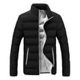 thumbnail image 1 of Generic Mens Winter Jacket with Hood Quilted Puffer Down Jacket Full Zip Warm Thick Coats Cold Weather Work Outerwear, 1 of 3