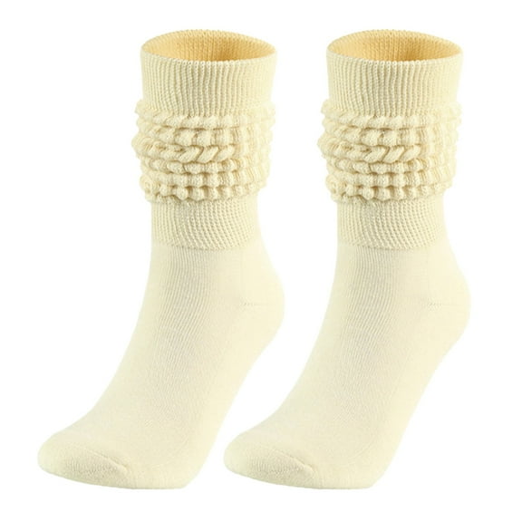 Generic Mid-Calf Socks For Women Women'S Thermal Cable Knit Knee Socks Medium High Tube Bubble Socks Fashionable And Versatile Socks Men And Women Socks Of The Same Style