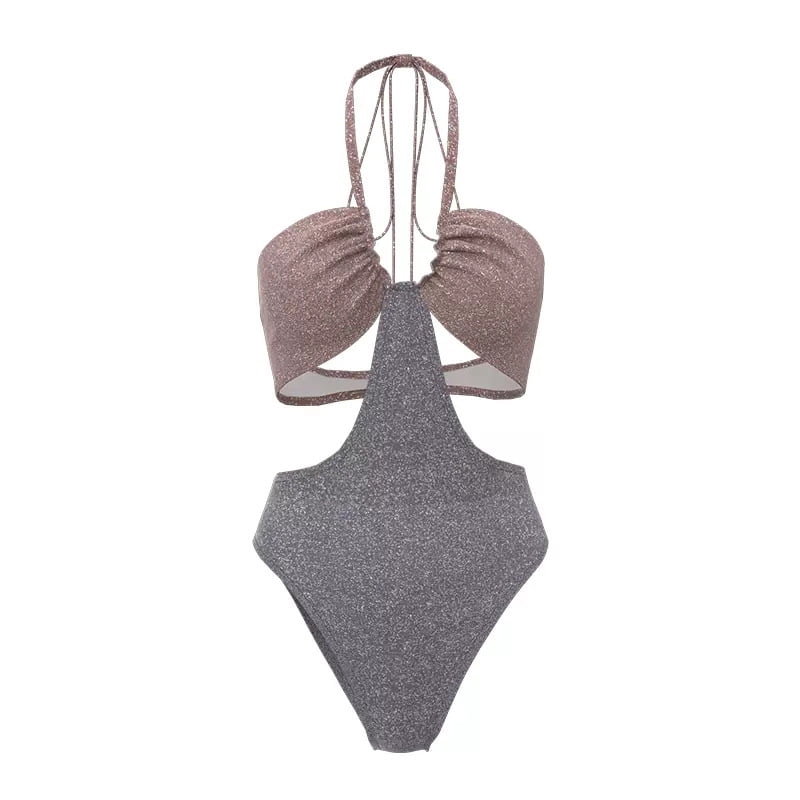 Maillot De Bain Une Pièce Cuivré / Doré - Taille Unique - Occasion Très Bon État