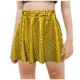 thumbnail image 1 of Generic Mini Skirts for Girl Petite Formal Sequin Sparkly Ruched High Cut Dance Skirts Elastic Waist Flared Skirt for 4-14 Years, 1 of 2