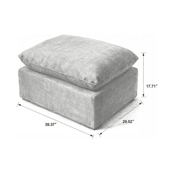 Generic Modern Chenille Cloud Sofa - Freely Combinable, Comfortable Seating