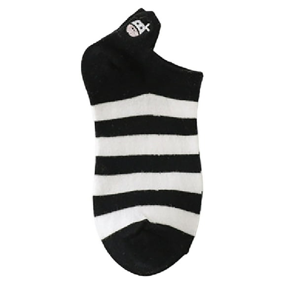 Generic Modern Mid-Calf Socks For Women, Womens Socks Short Bootie Fuzzy Breathable Cute Ankle Cotton Cow Pattern Fashion Japanese Heel Embroidery Machine Cat Socks