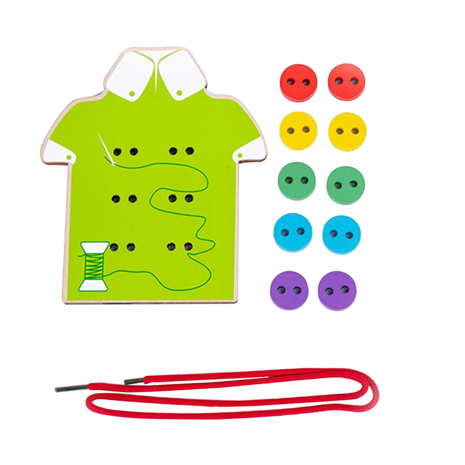 LMC Products Variety Pack Of 6 Wooden Toys - Toys For Toddlers 3 Year Old & Up, Stacking & Lacing Toys, Fine Motor Skills Toys, Bead Maze, Educational Shape Puzzle