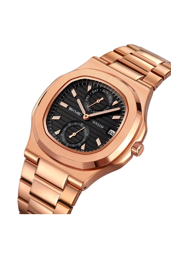 Multifunction Men’s Sports Dual Display Watch 2 Time Zones Outdoor Fashion Rubber Strap Men Watch Stopwatch Waterproof Shockproof Luminous Wristwatch