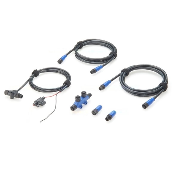 Generic NMEA 2000 Starter Kit Marine Backbone Drop Cable 2 Port Tee Connector Terminators Power Cable for Garmin Lowrance Simrad Navico