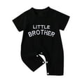 thumbnail image 1 of Generic Newborn Baby Boy Romper Brother Letter Embroidery Short Sleeve Romper Jumpsuit One Piece Infant Clothes for 0-18 Months, 1 of 7