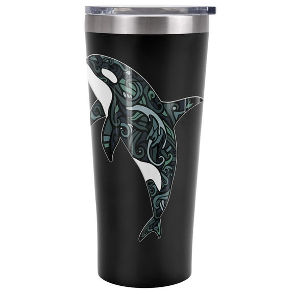 Generic Official Orca 20 oz Travel Tumbler, Stainless Steel, Vacuum Insulated with Leak Resistant Slide-Lock Lid