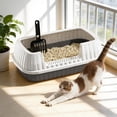 thumbnail image 1 of Generic Open Top Cat Litter Box Pet Litter Tray Cat Sandbox Pet Supplies High Sides Cat Toilet Kitten Potty Toilet for Bunny, 1 of 7