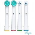 thumbnail image 1 of Alayna Replacement Brush Heads Compatible with Oral B Electric Toothbrush -2 Ortho and 2 Powertips, 1 of 9