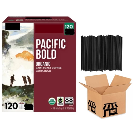 Generic Pacific Bold KLS Coffee, Dark Roast K' Cups Coffee Pods for K ' Cup Brewers - 120 Count (1 Box of 120 K-Cup Pods) KLJ Operations