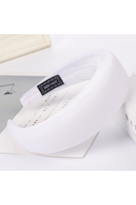 Padded Headbands Velvet Headband Puffy Sponge Thick Headbands Vintage Wide Headband for Women Fashion Sponge Velvet Hairband Women Hair Head Hoop Sweet Girls Hair Headband