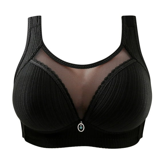 Generic Plus Size Bras for Old Women No Underwire Full Coverage Sport Bra Comfortable Vest Style Bras Push Up Underwear