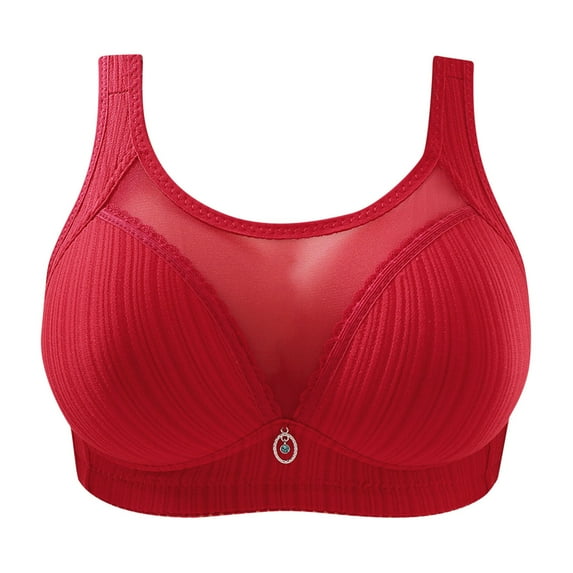 Generic Plus Size Bras for Old Women No Underwire Full Coverage Sport Bra Comfortable Vest Style Bras Push Up Underwear
