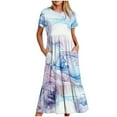 thumbnail image 1 of Generic Plus Size Dress for Women Casual Lapel Button Down Sleeveless Dresses High Waist Summer Beach Mini Dress with Belt, 1 of 7