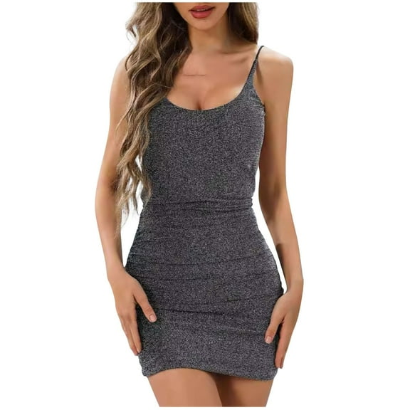 Generic Plus Size Summer Dress for Women Casual Crewneck Sleeveless Striped Tank Dresses Flowy A Line Maxi Dress with Pocket